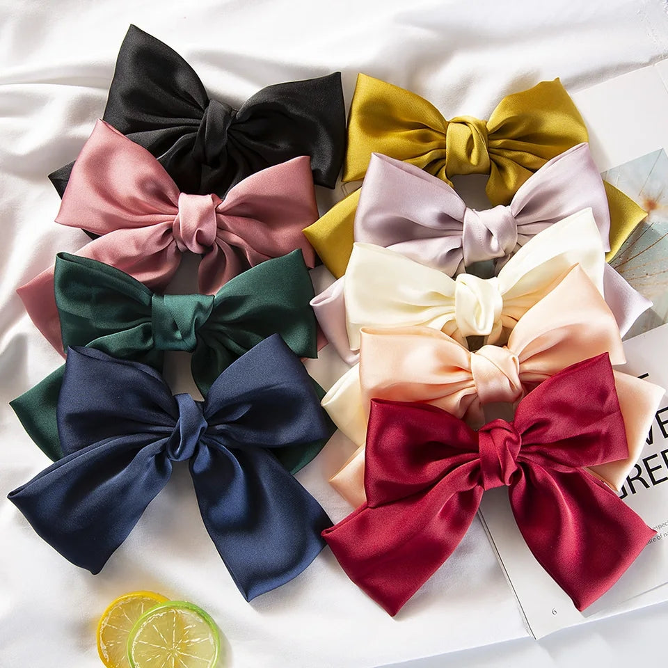 💫6Pcs Fashion Ribbon Bow Hair Clips for Girls Hair Accessories💌