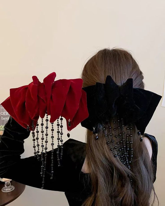 LUXURY VELVET HIR BOW FOR WEDDING SEASON